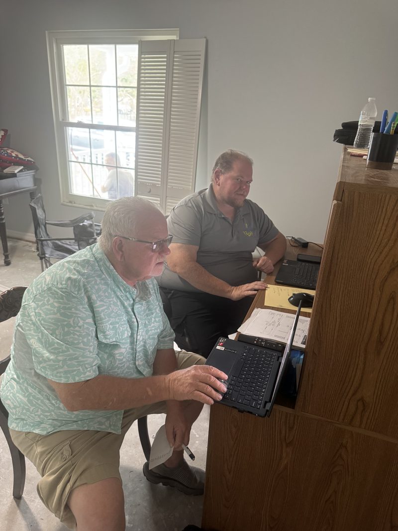 Going through closing paperwork with a seller